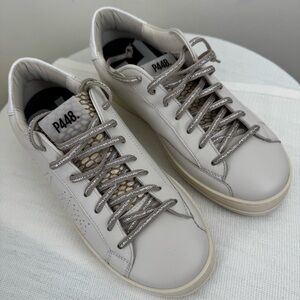 P448 John Low Top Leather Sneaker Size 37 EU 6.5 US
